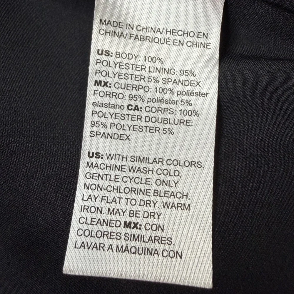 Chicos Black Open Front Ruched 3/4 Sleeve Blazer Jacket Size 2 US 12 Office